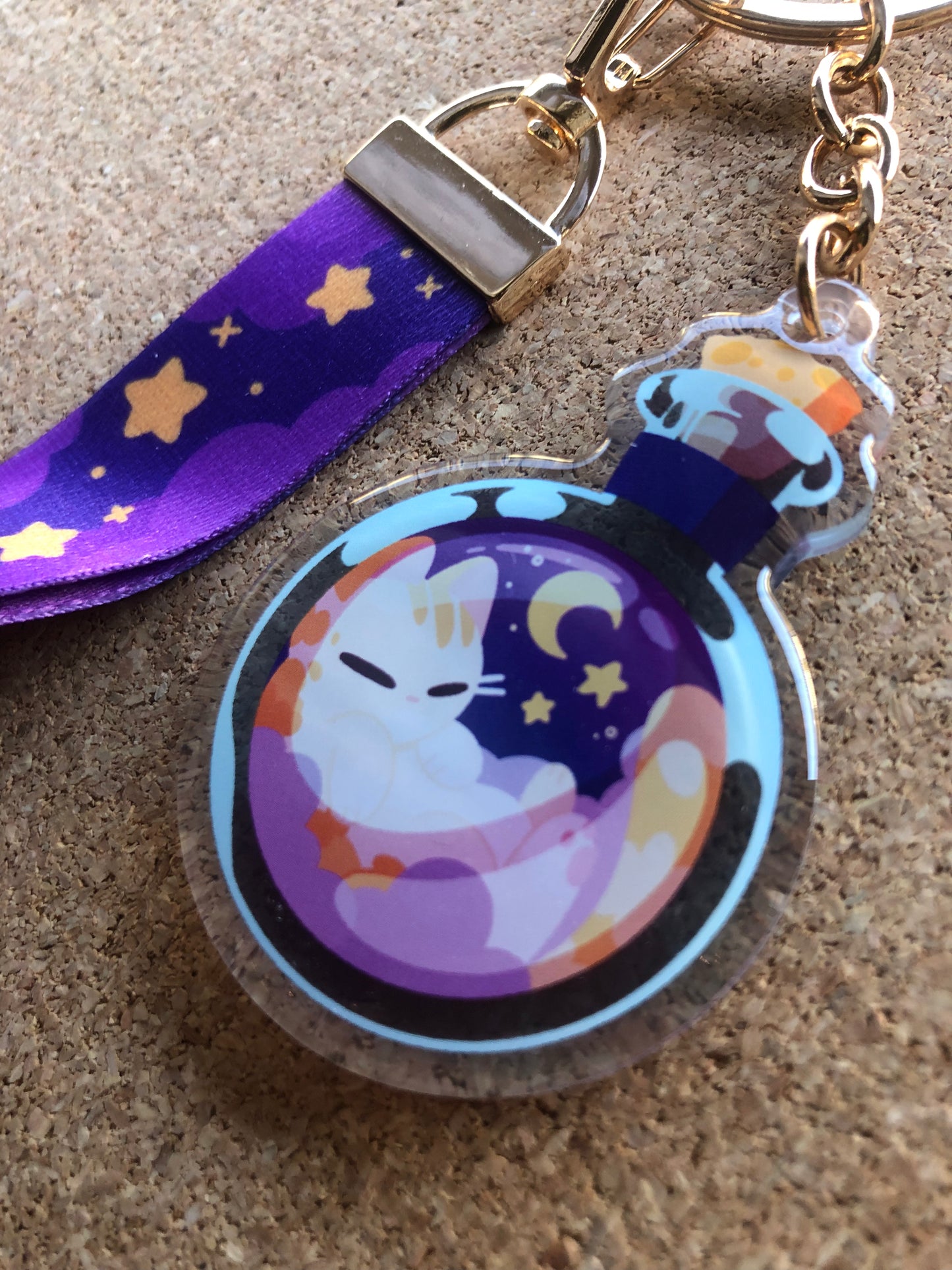 Potion Cat Charm + Lanyard
