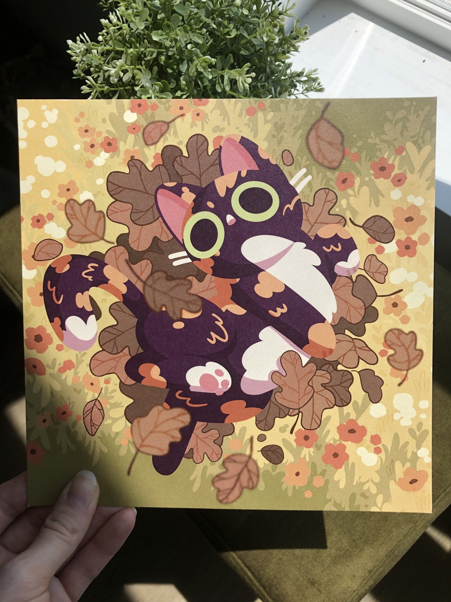 fall cat print
