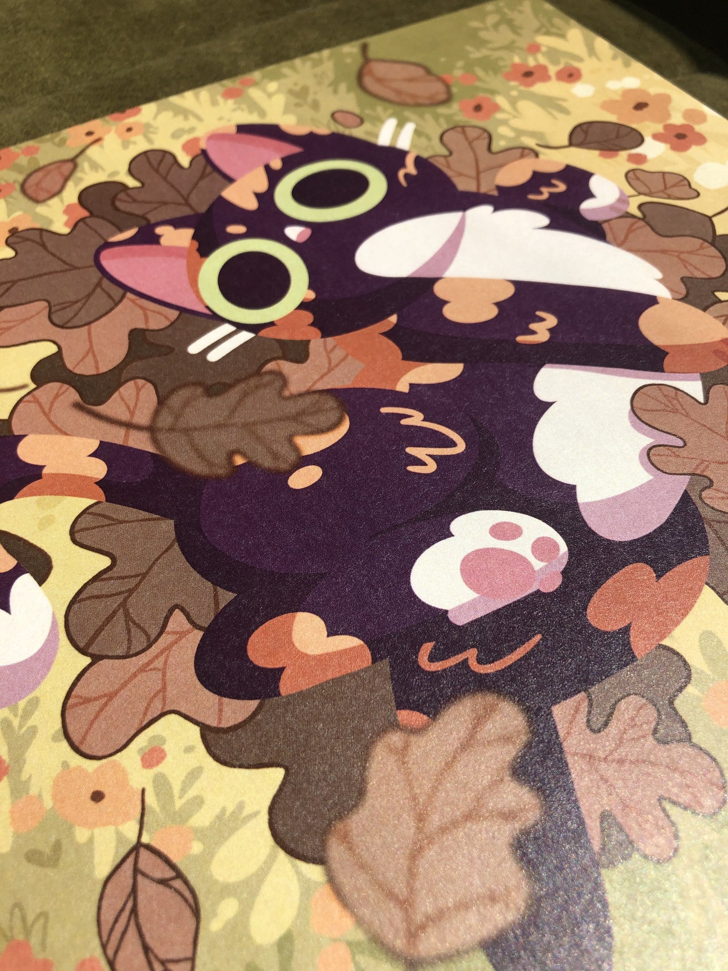 fall cat print