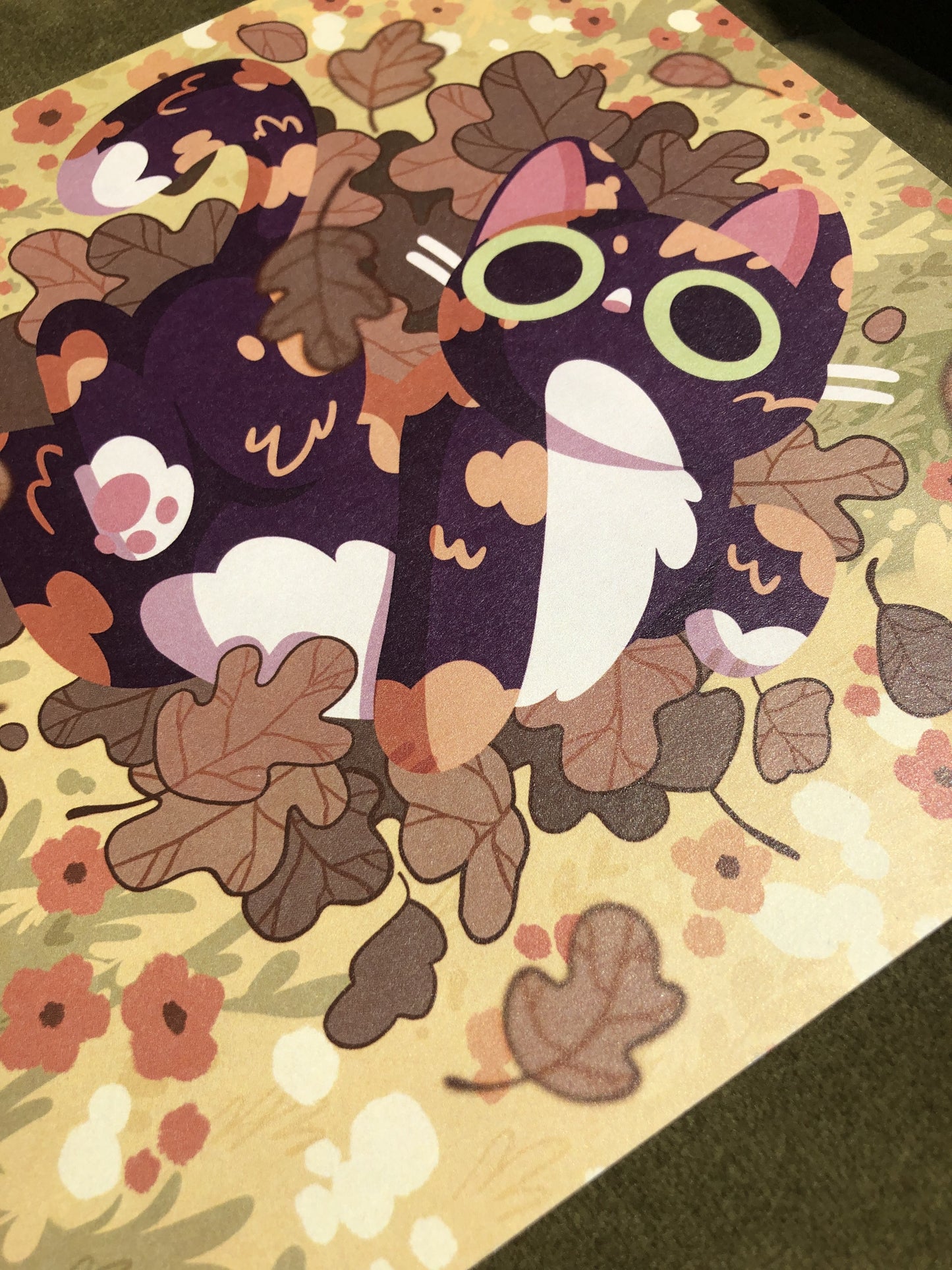 fall cat print