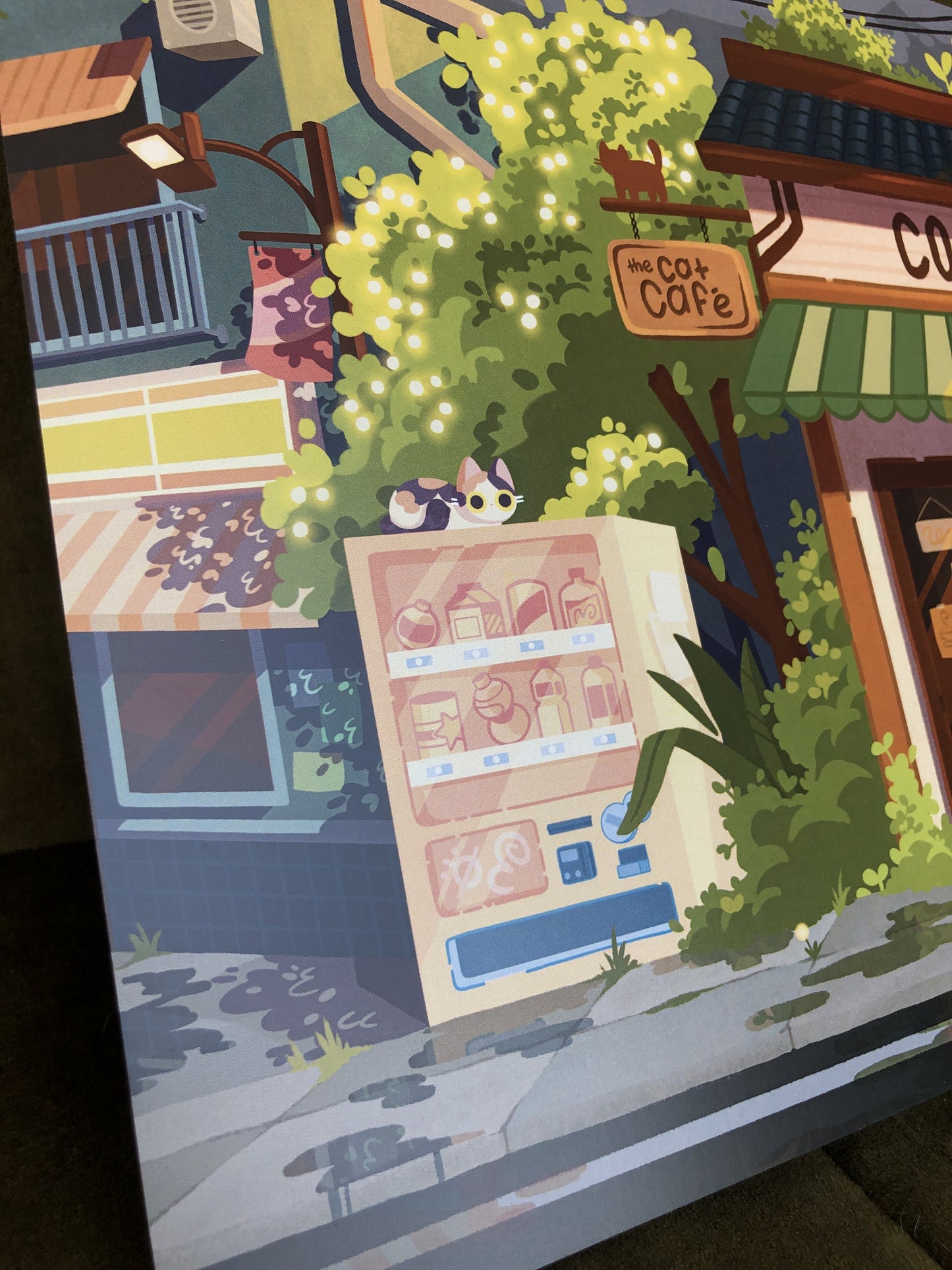 cat cafe print