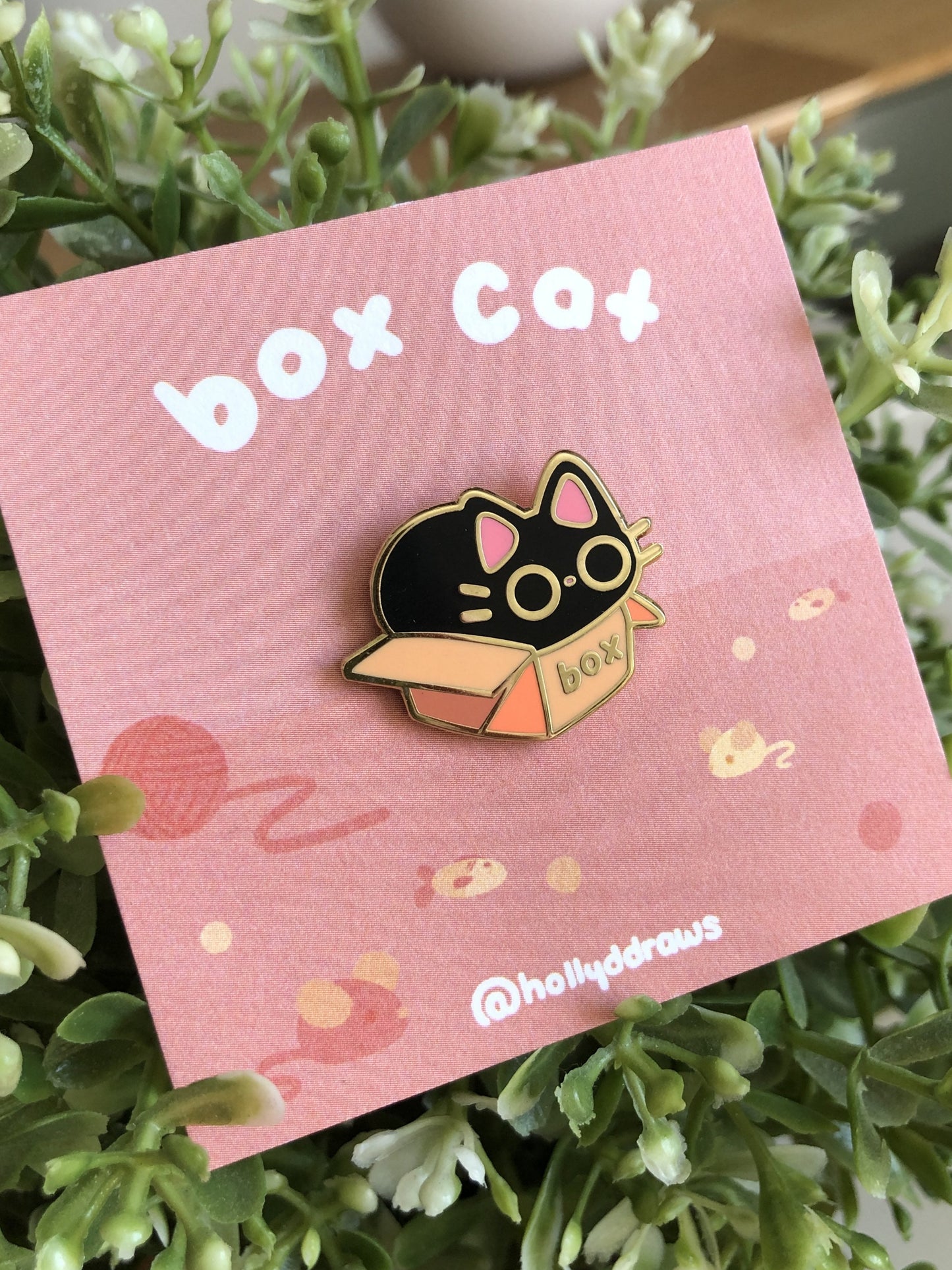 Box Cat Enamel Pin