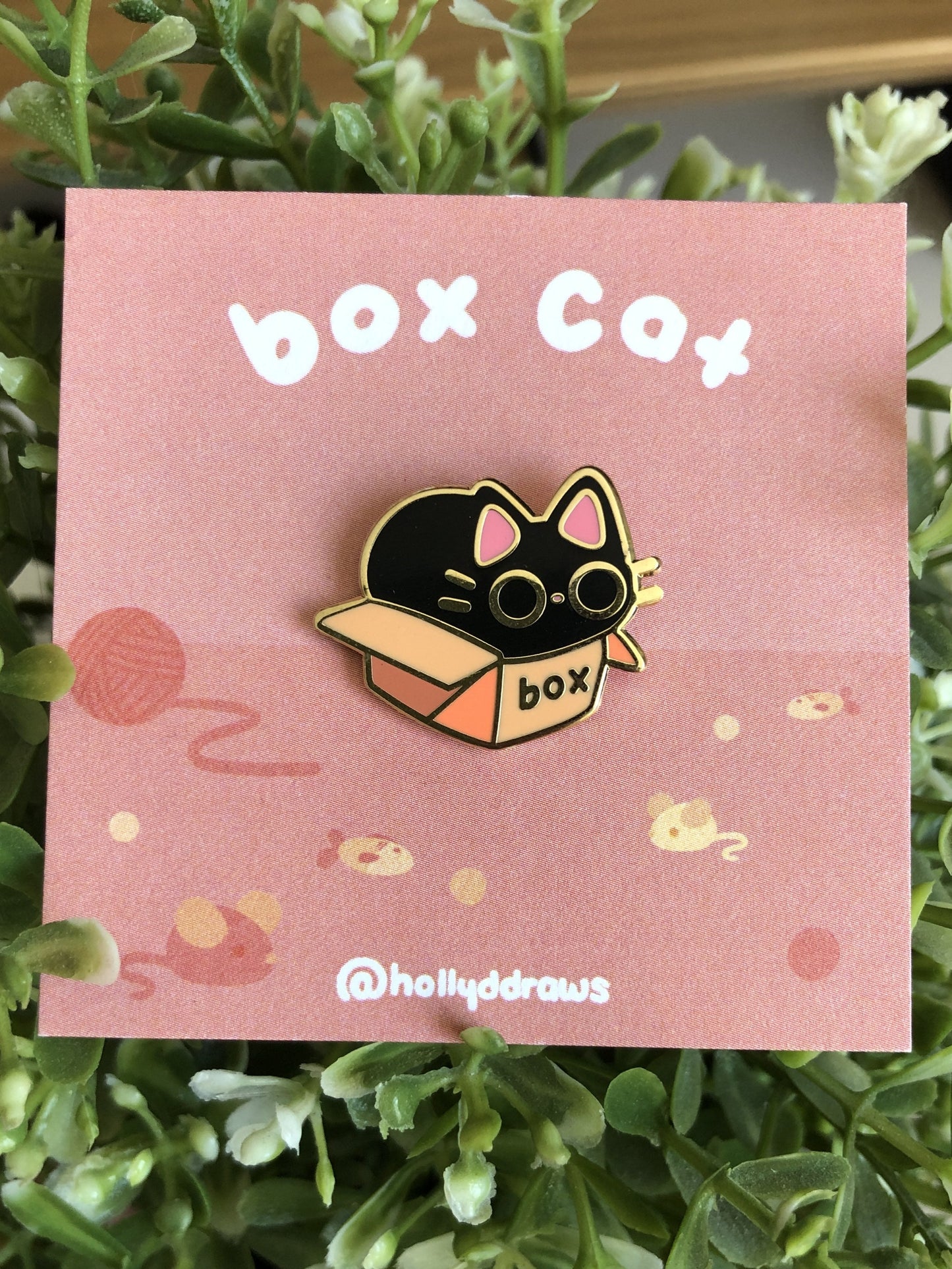 Box Cat Enamel Pin