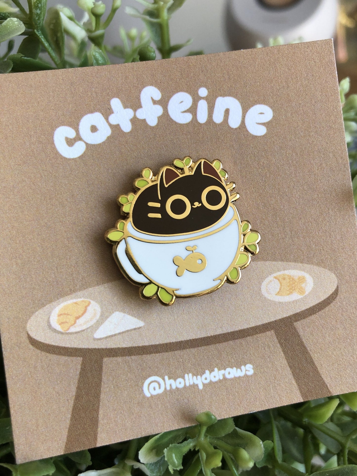 Catfeine Enamel Pin