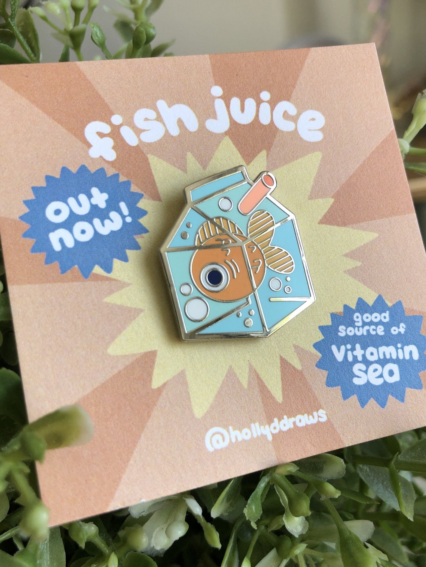 Fish Juice Enamel Pin