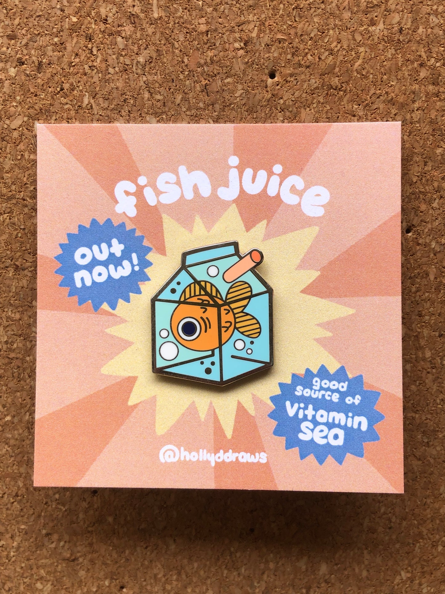 Fish Juice Enamel Pin