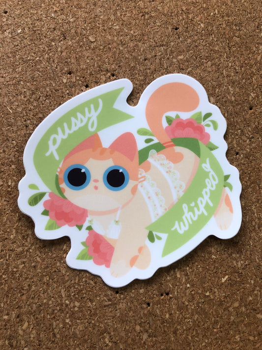 pussy whipped sticker