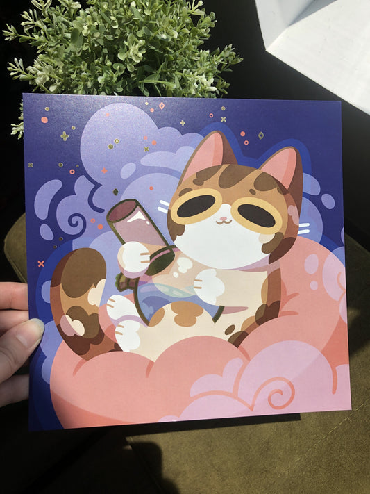 bong cat print