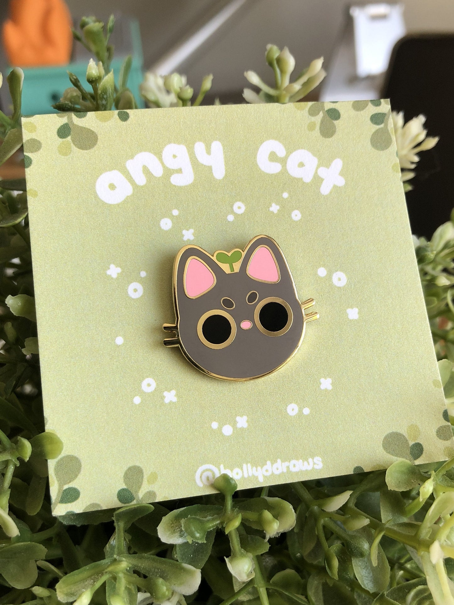 Angy Cat Enamel Pin