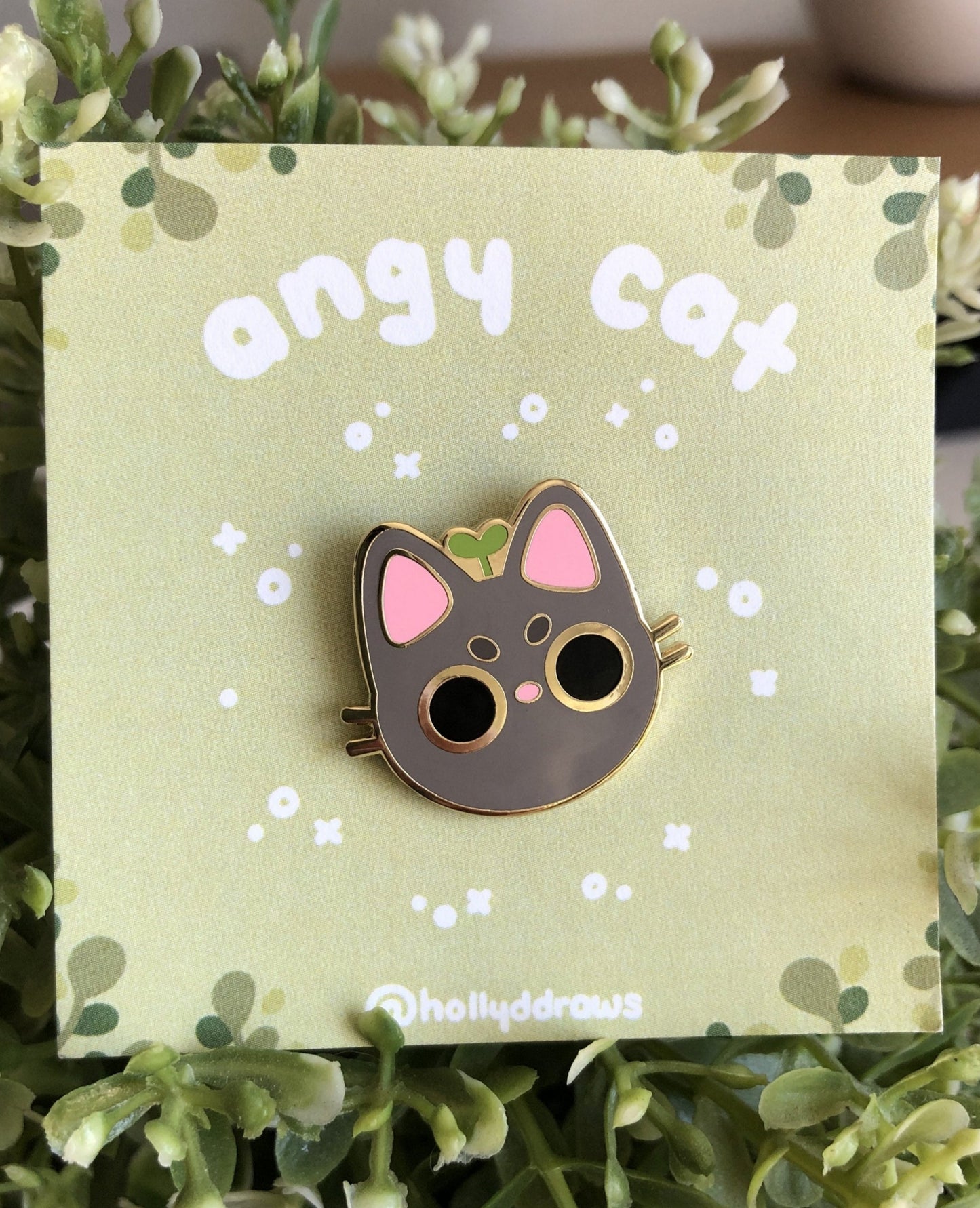 Angy Cat Enamel Pin