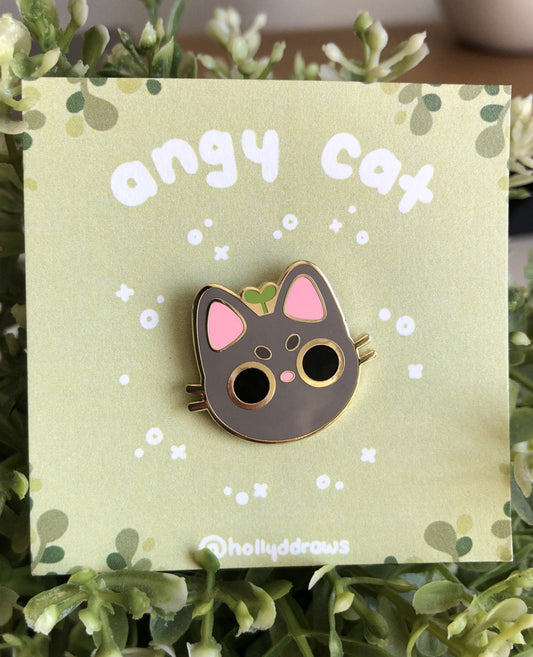 Angy Cat Enamel Pin