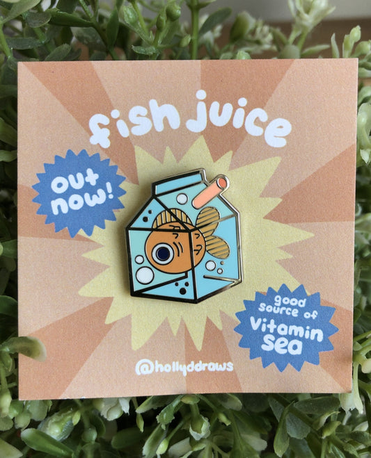 Fish Juice Enamel Pin