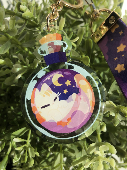 Potion Cat Charm + Lanyard