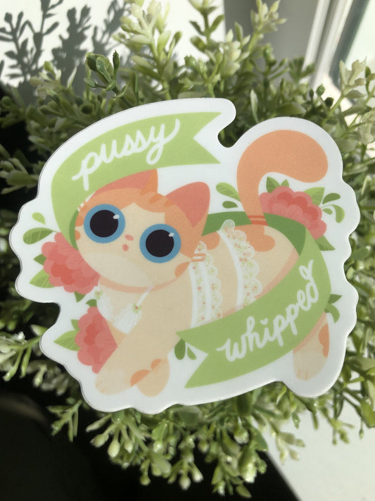 pussy whipped sticker