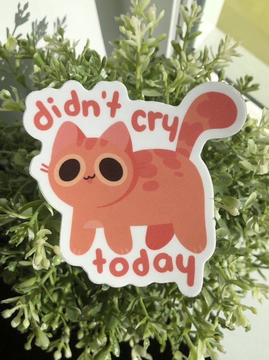 didn't cry today sticker