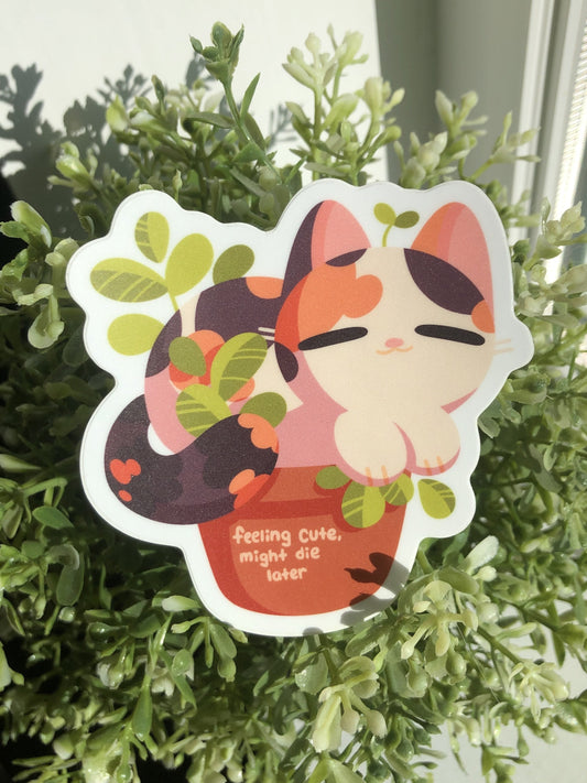 feeling cute sticker