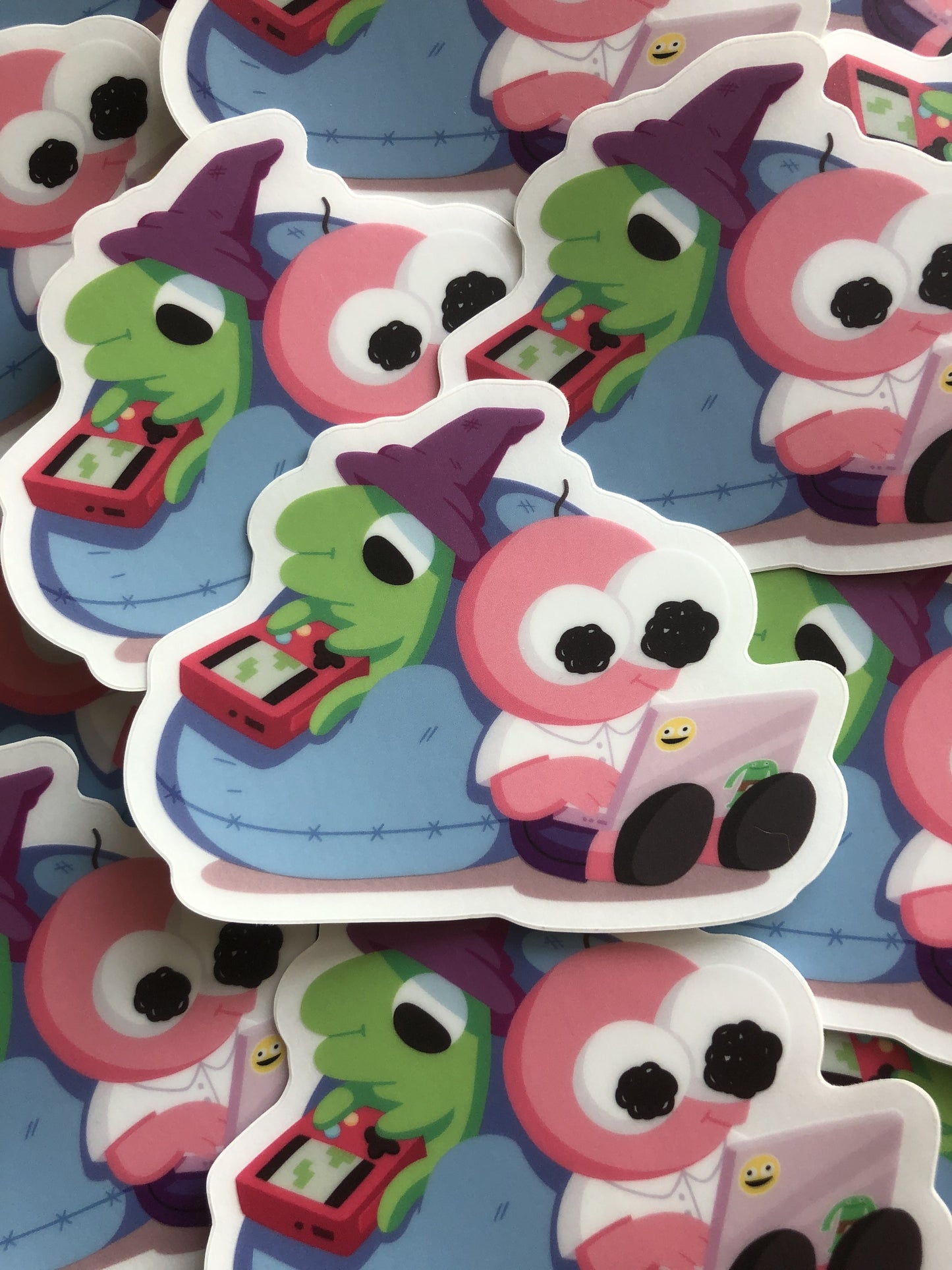 smiling friends pim and glep sticker