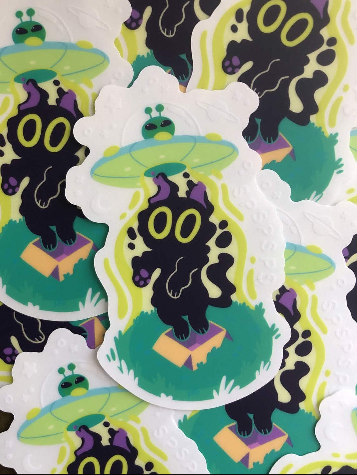 UFO Cat Sticker