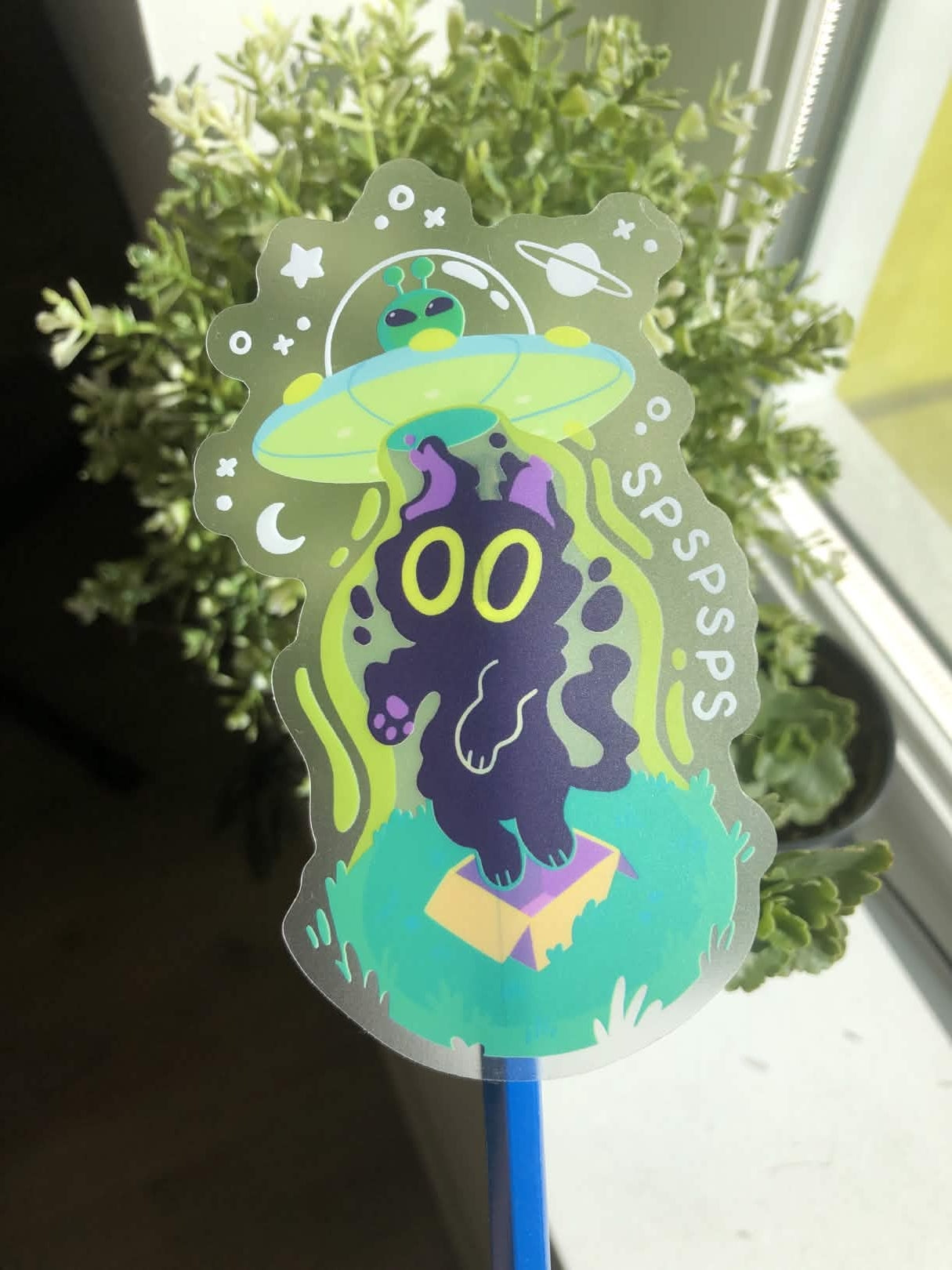 UFO Cat Sticker