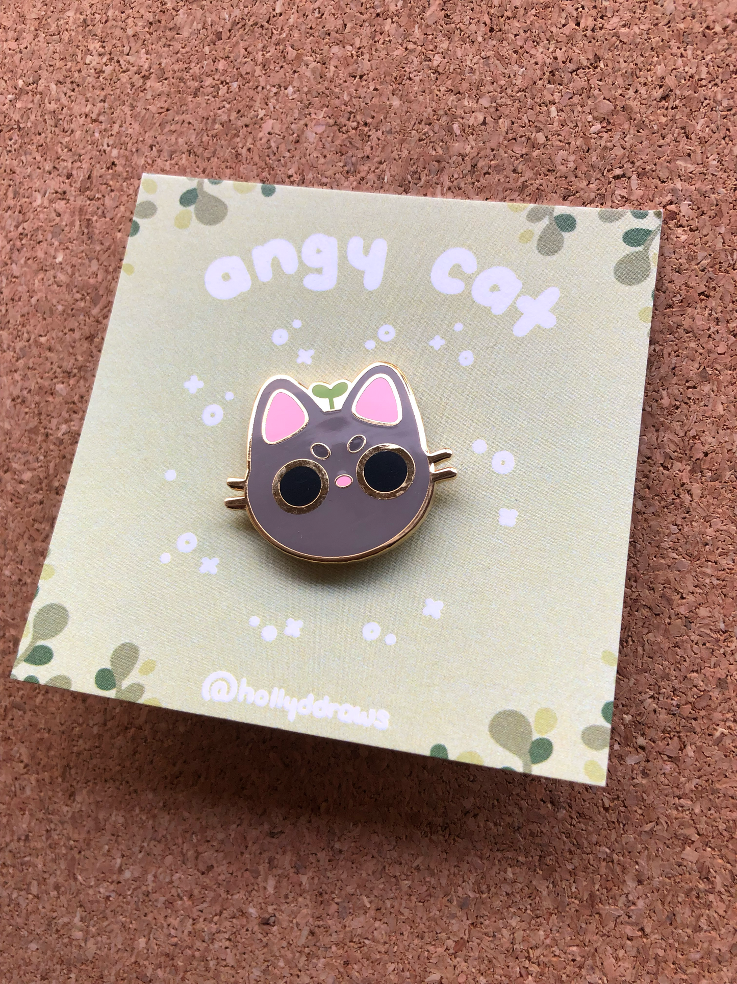 Angy Cat Enamel Pin