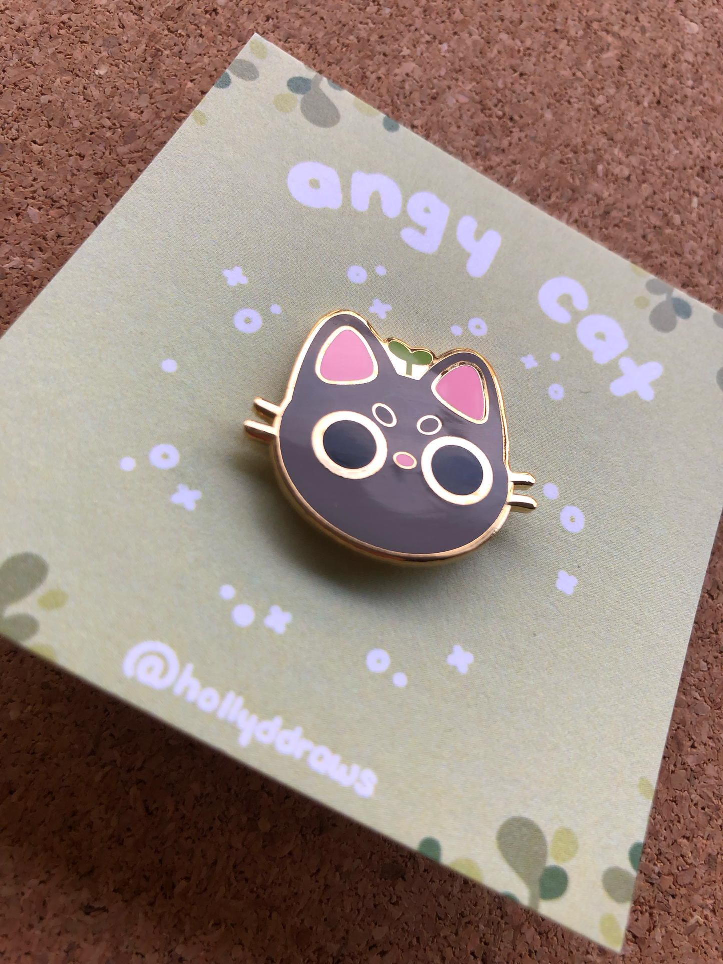 Angy Cat Enamel Pin