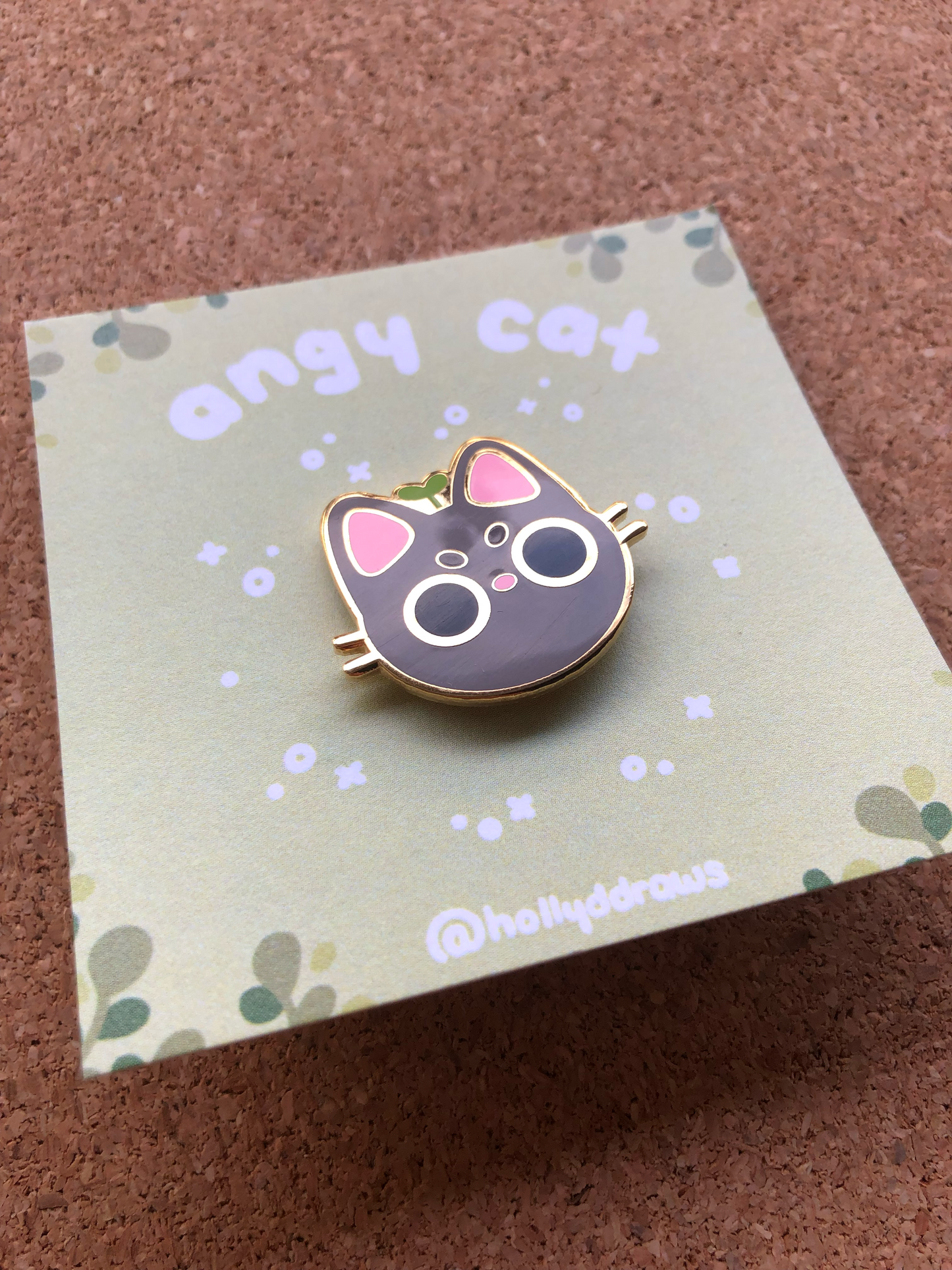 Angy Cat Enamel Pin