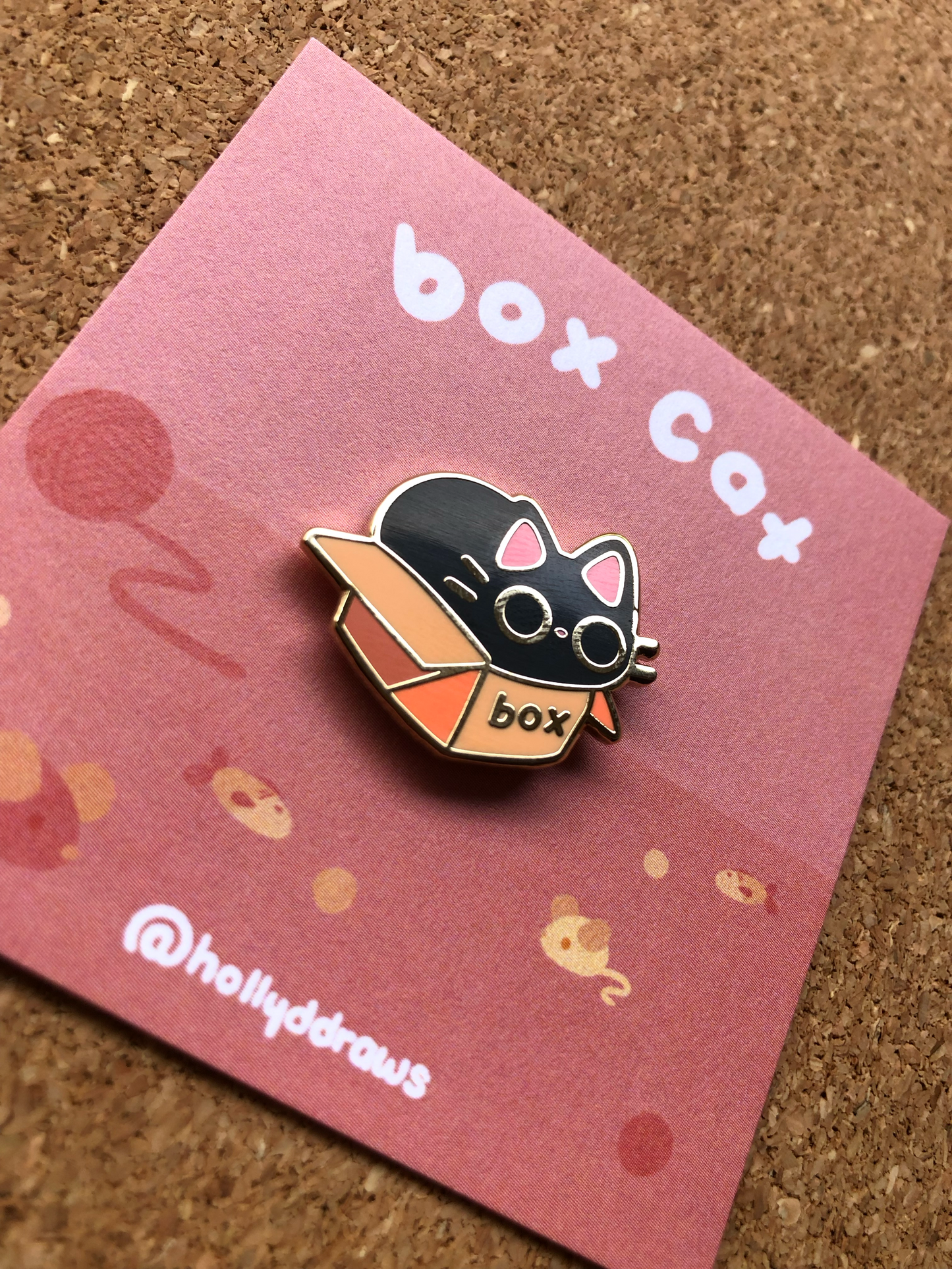 Box Cat Enamel Pin