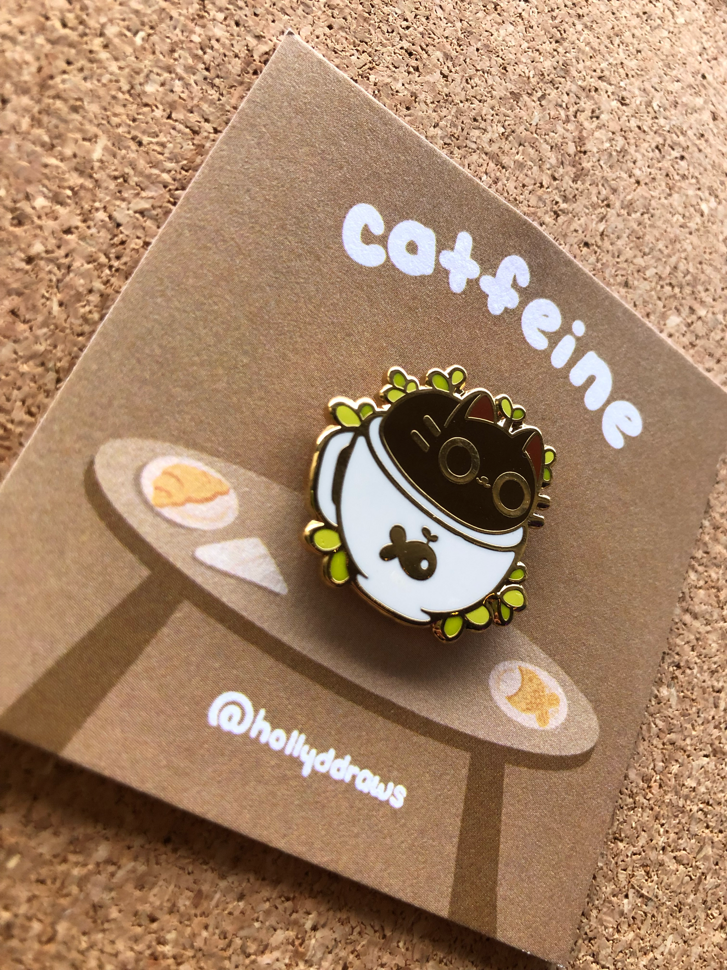 Catfeine Enamel Pin