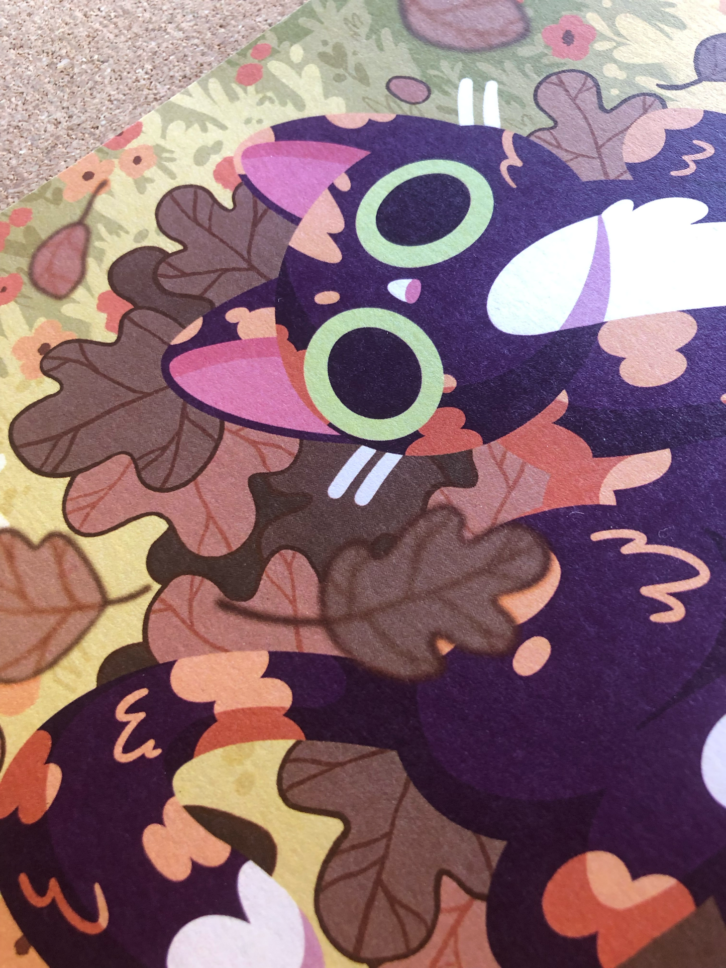 fall cat print