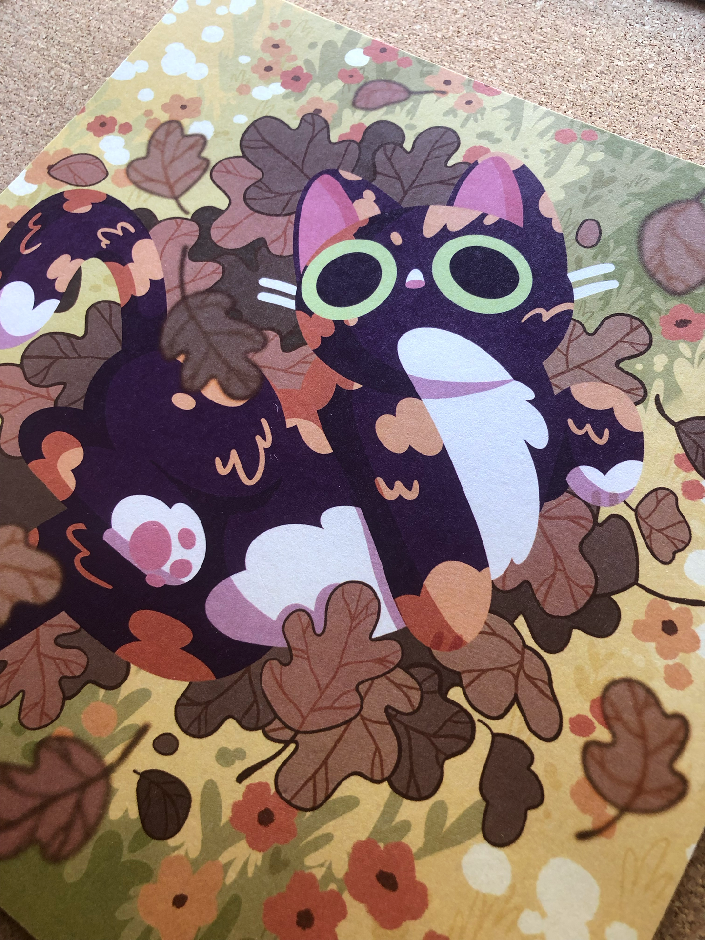 fall cat print