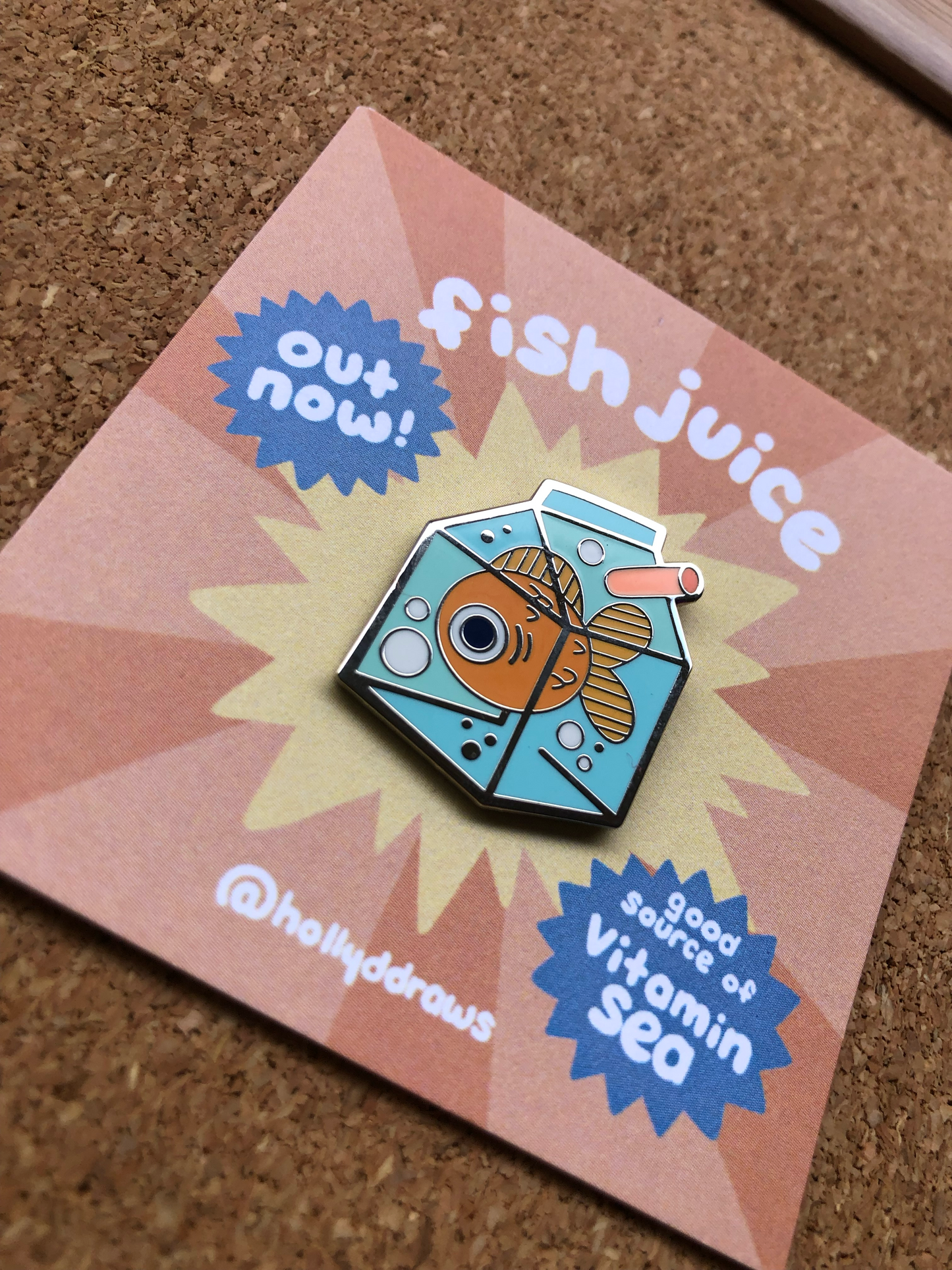 Fish Juice Enamel Pin