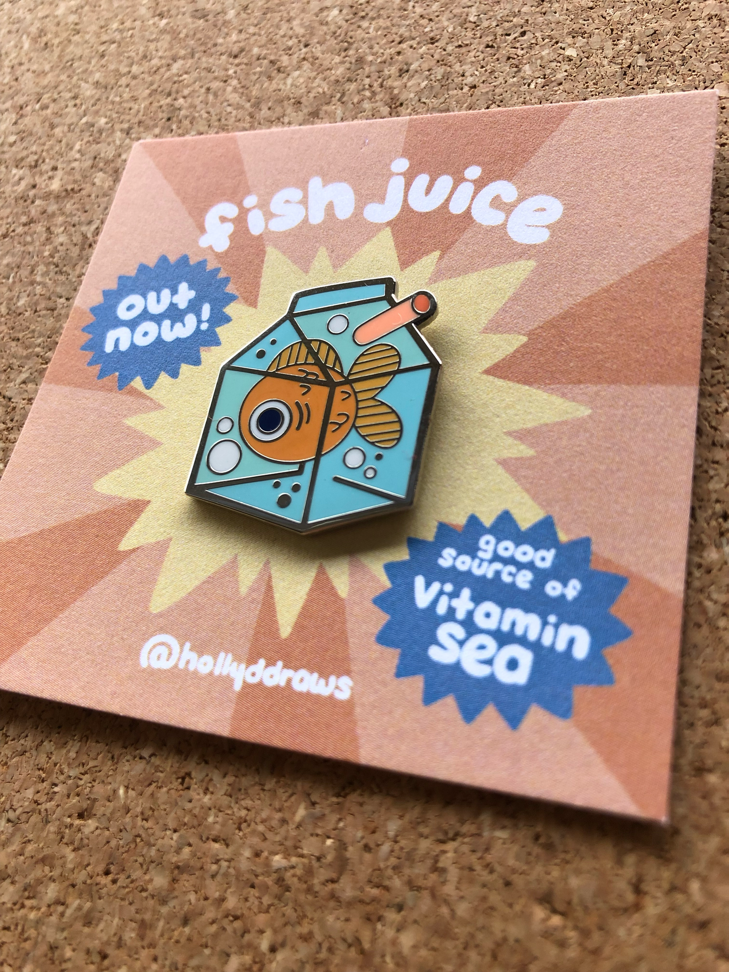 Fish Juice Enamel Pin