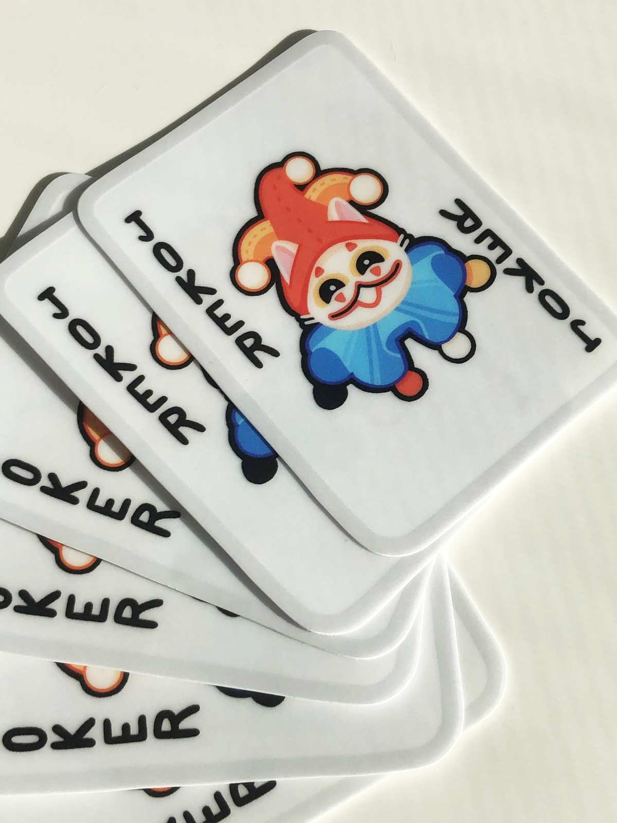 cat joker card sticker